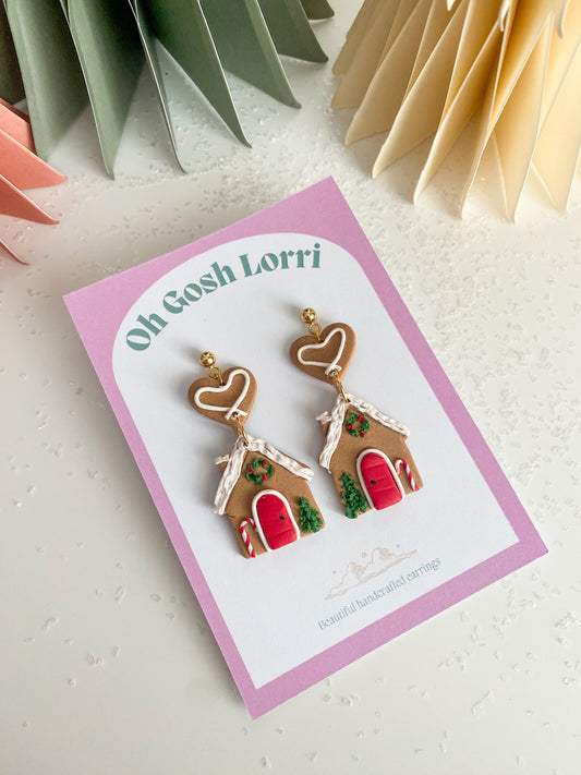 Gingerbread House Earrings